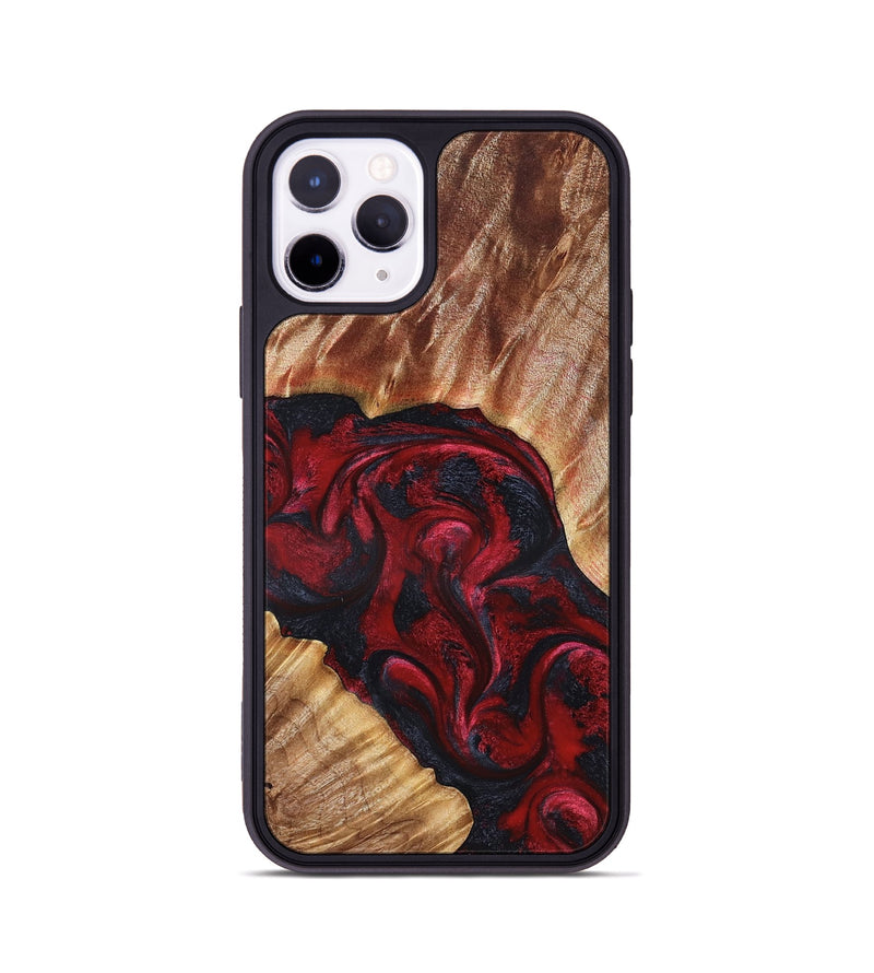 iPhone 11 Pro Wood Phone Case - Stone (Red, 827340)