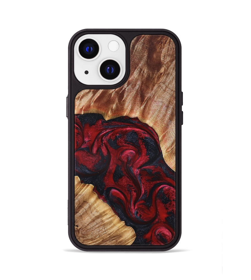 iPhone 13 Wood Phone Case - Stone (Red, 827340)