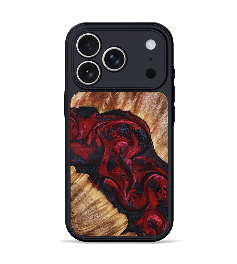 iPhone 17 Pro Wood Phone Case - Stone (Red, 827340)