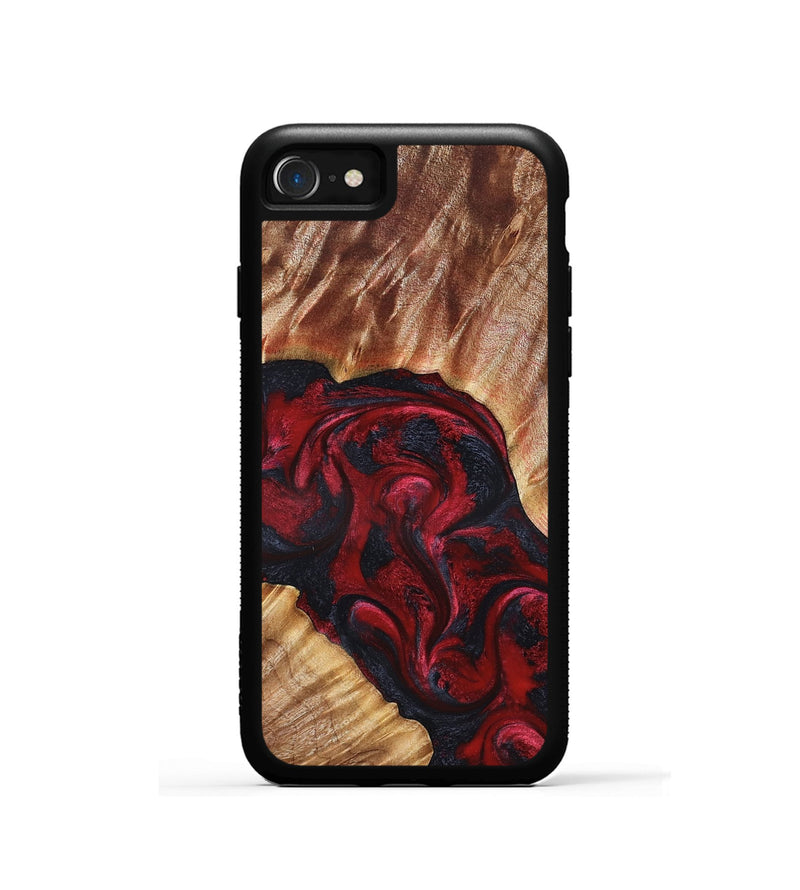 iPhone SE Wood Phone Case - Stone (Red, 827340)