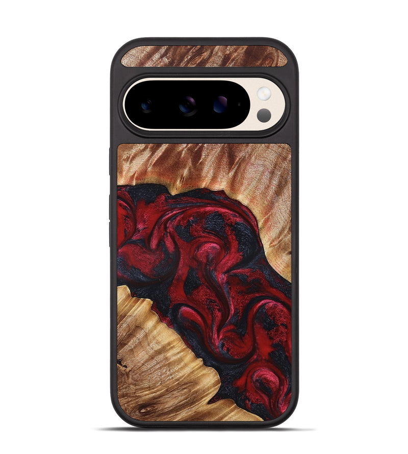 Pixel 10 Wood Phone Case - Stone (Red, 827340)
