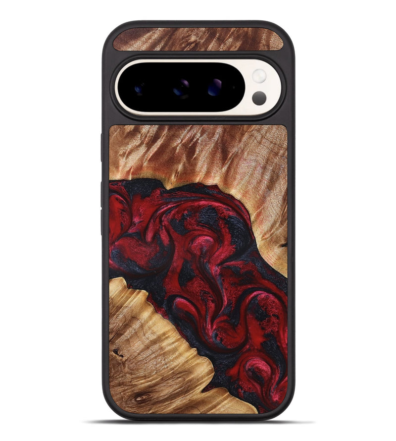 Pixel 9 Pro XL Wood Phone Case - Stone (Red, 827340)