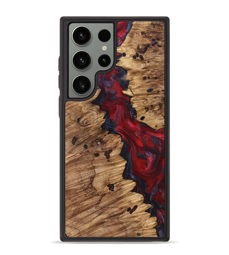 Galaxy S23 Ultra Wood Phone Case - Anitra (Red, 827341)