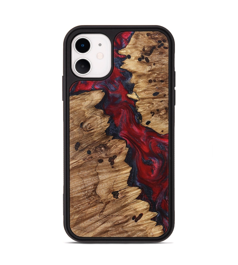 iPhone 11 Wood Phone Case - Anitra (Red, 827341)