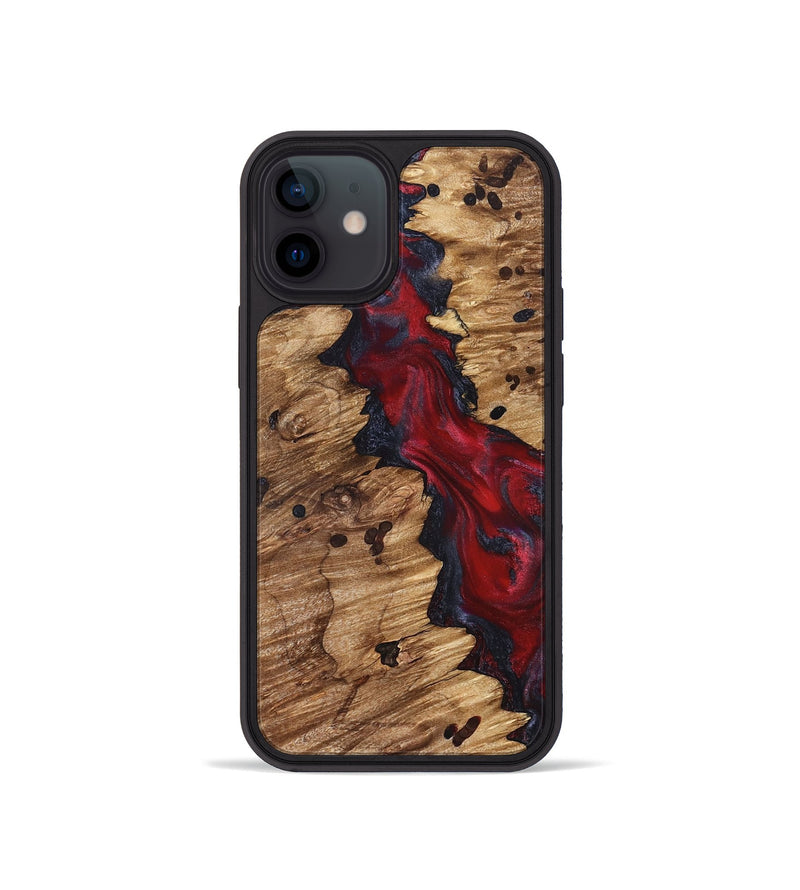 iPhone 12 mini Wood Phone Case - Anitra (Red, 827341)