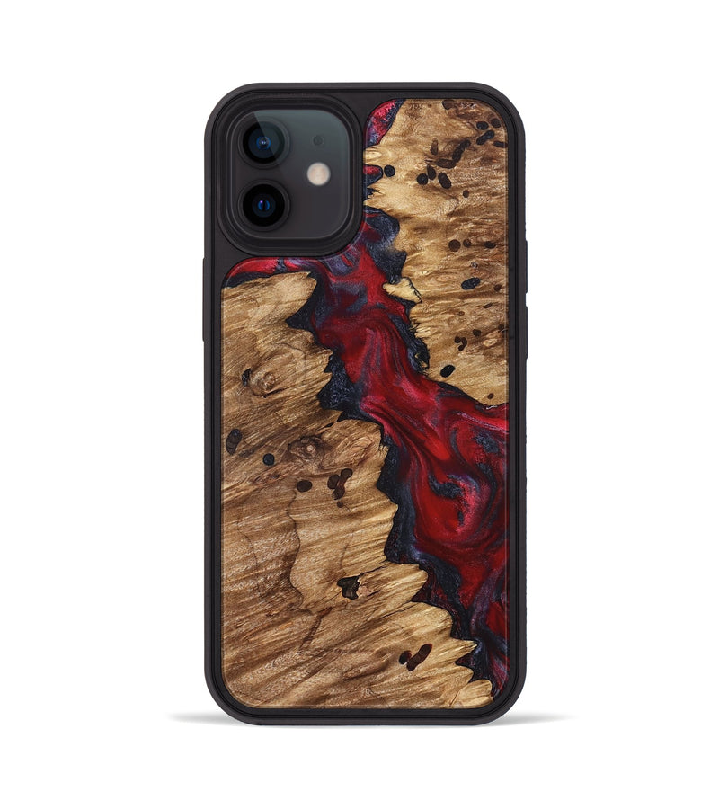 iPhone 12 Wood Phone Case - Anitra (Red, 827341)