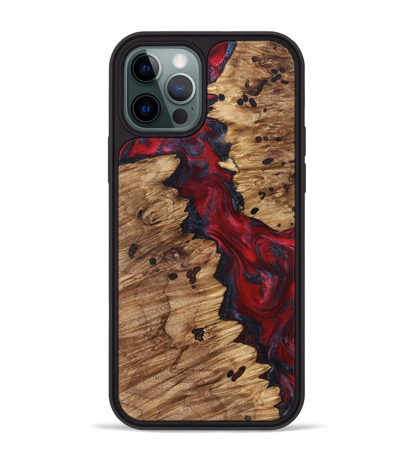 iPhone 12 Pro Max Wood Phone Case - Anitra (Red, 827341)