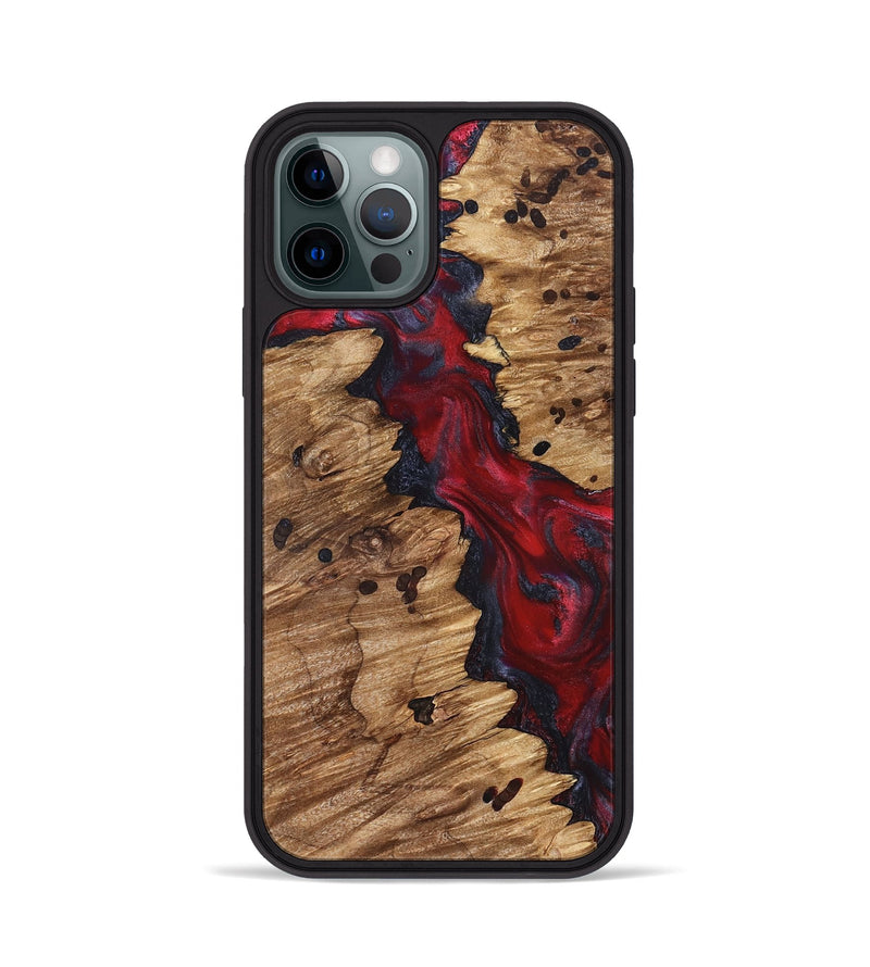 iPhone 12 Pro Wood Phone Case - Anitra (Red, 827341)