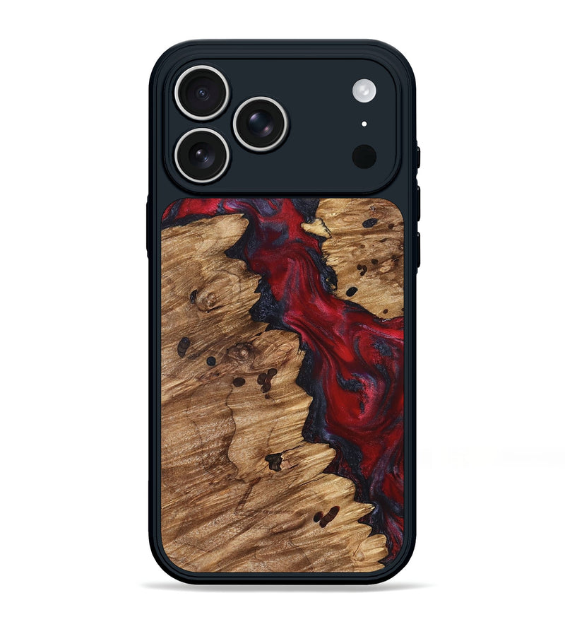iPhone 17 Pro Max Wood Phone Case - Anitra (Red, 827341)