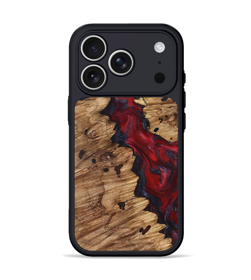 iPhone 17 Pro Wood Phone Case - Anitra (Red, 827341)