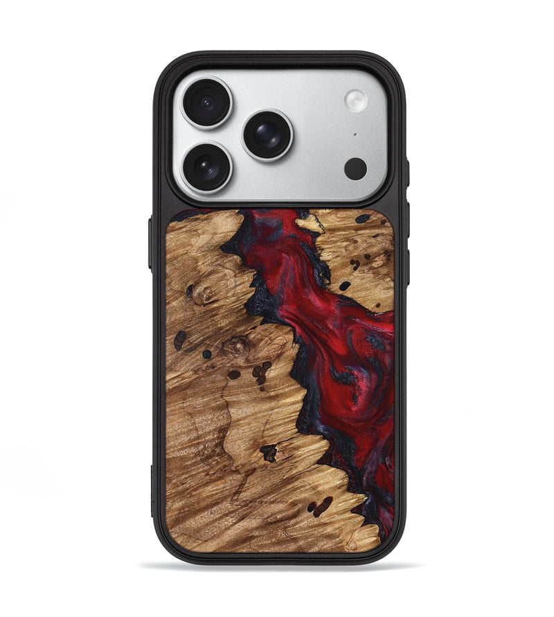 iPhone 18 Pro Wood Phone Case - Anitra (Red, 827341)