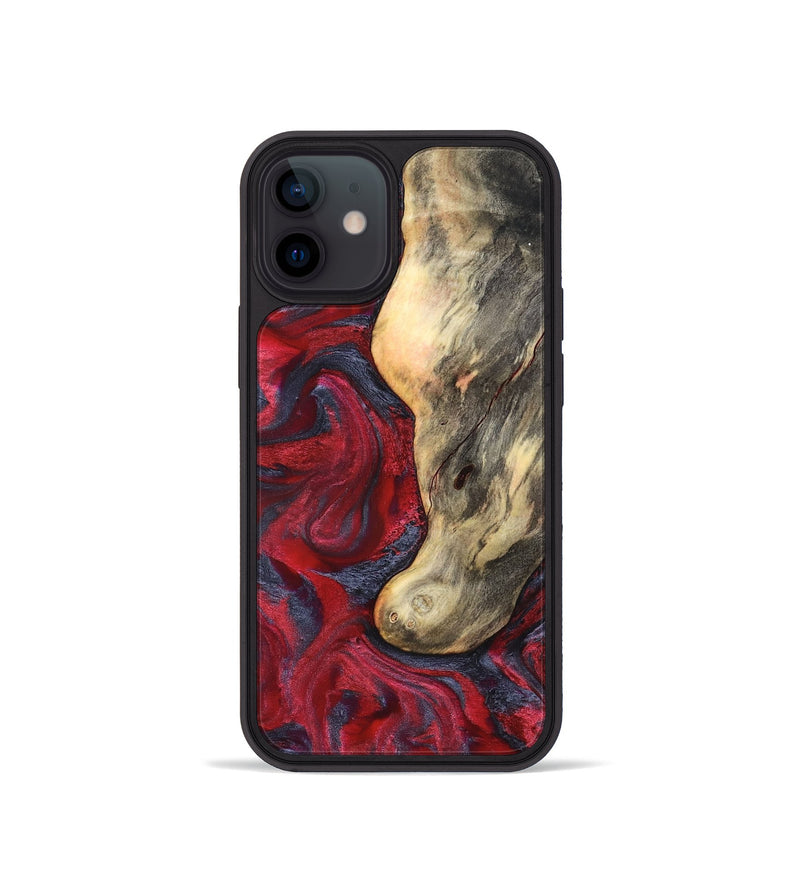 iPhone 12 mini Wood Phone Case - Smith (Red, 827342)