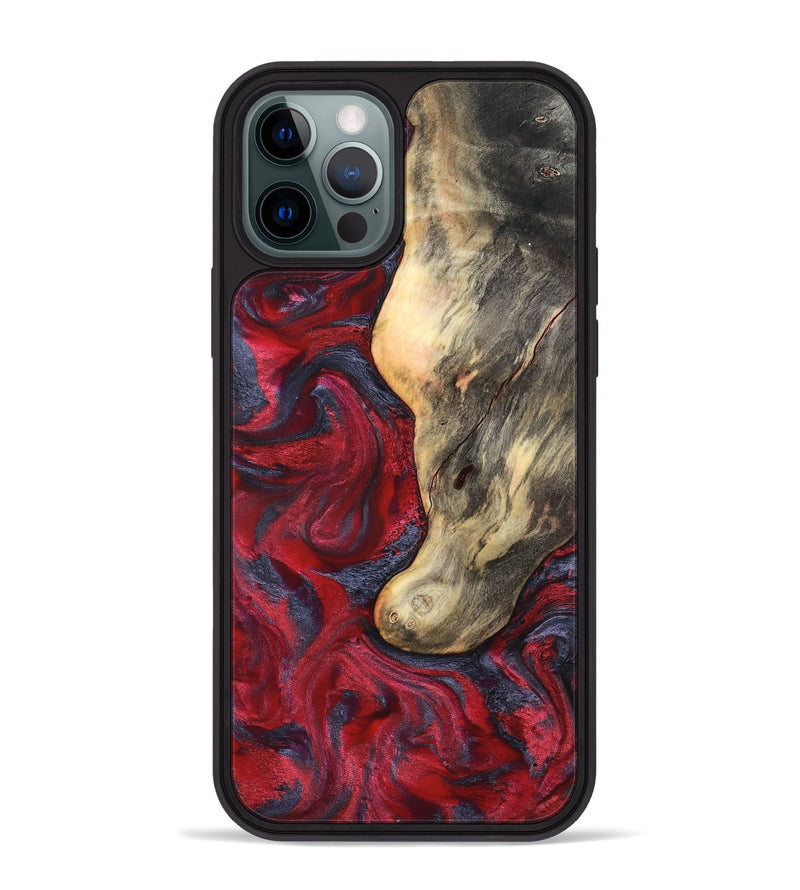 iPhone 12 Pro Max Wood Phone Case - Smith (Red, 827342)