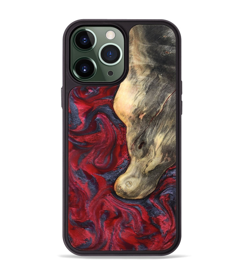 iPhone 13 Pro Max Wood Phone Case - Smith (Red, 827342)