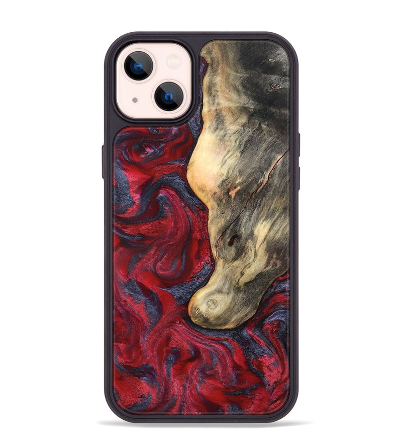 iPhone 14 Plus Wood Phone Case - Smith (Red, 827342)
