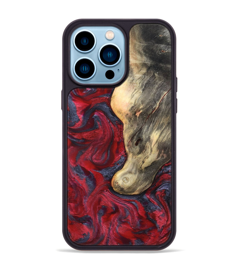 iPhone 14 Pro Max Wood Phone Case - Smith (Red, 827342)