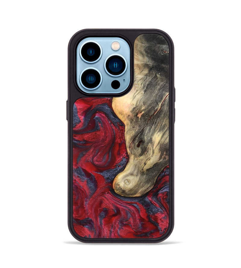 iPhone 14 Pro Wood Phone Case - Smith (Red, 827342)