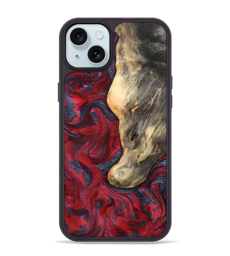 iPhone 15 Plus Wood Phone Case - Smith (Red, 827342)