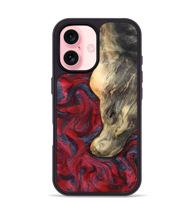 iPhone 16 Wood Phone Case - Smith (Red, 827342)
