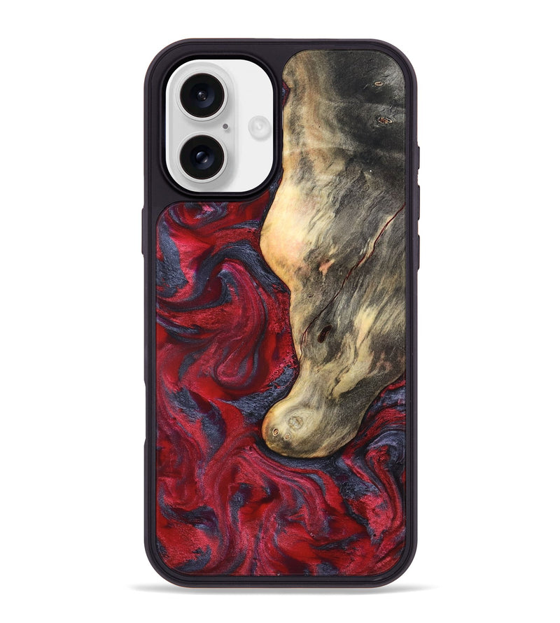 iPhone 16 Plus Wood Phone Case - Smith (Red, 827342)