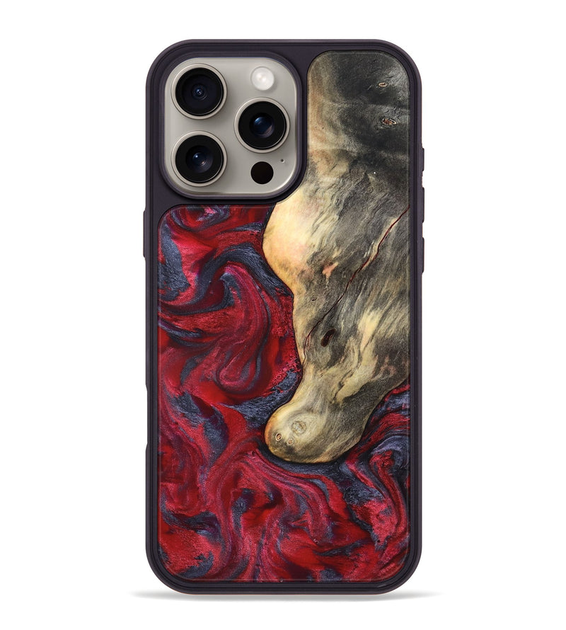 iPhone 16 Pro Max Wood Phone Case - Smith (Red, 827342)