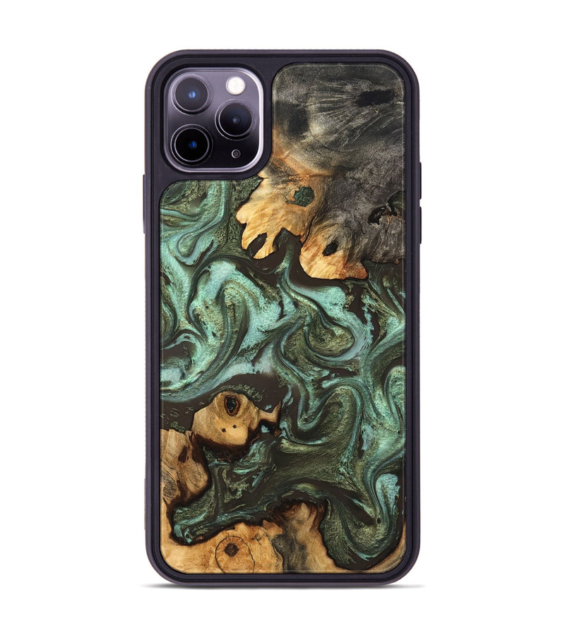 iPhone 11 Pro Max Wood Phone Case - Aldo (Green, 827343)