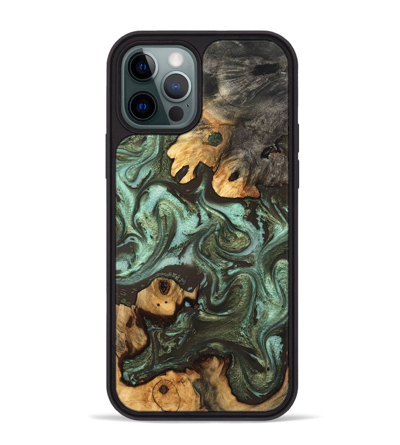 iPhone 12 Pro Max Wood Phone Case - Aldo (Green, 827343)