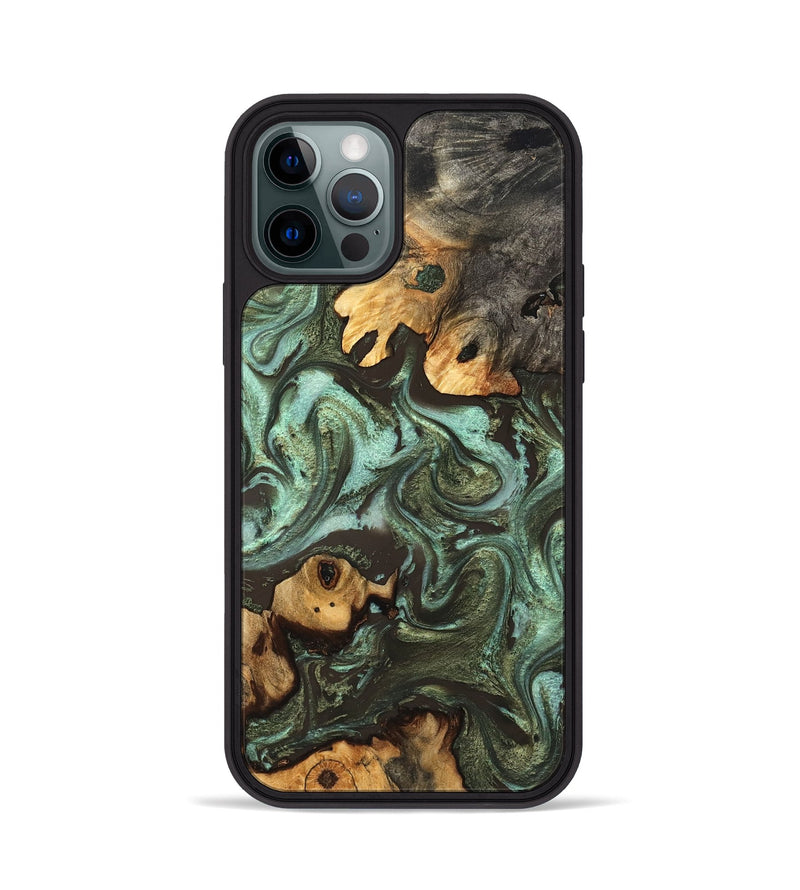 iPhone 12 Pro Wood Phone Case - Aldo (Green, 827343)