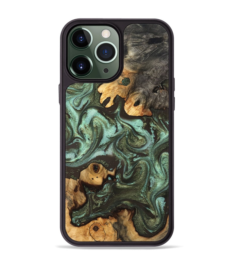 iPhone 13 Pro Max Wood Phone Case - Aldo (Green, 827343)