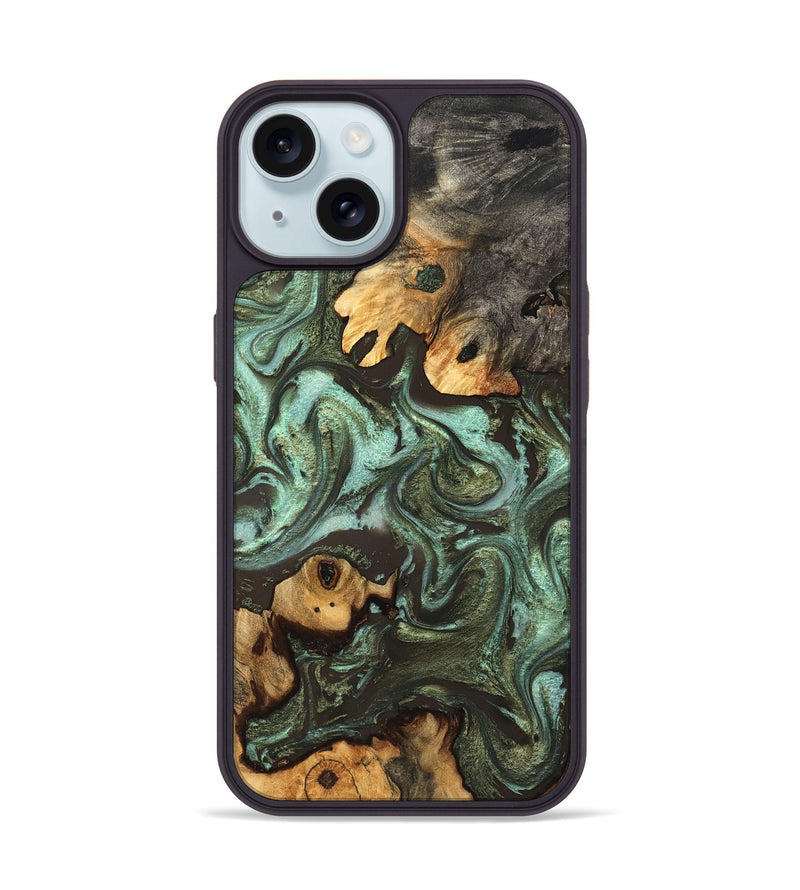 iPhone 15 Wood Phone Case - Aldo (Green, 827343)