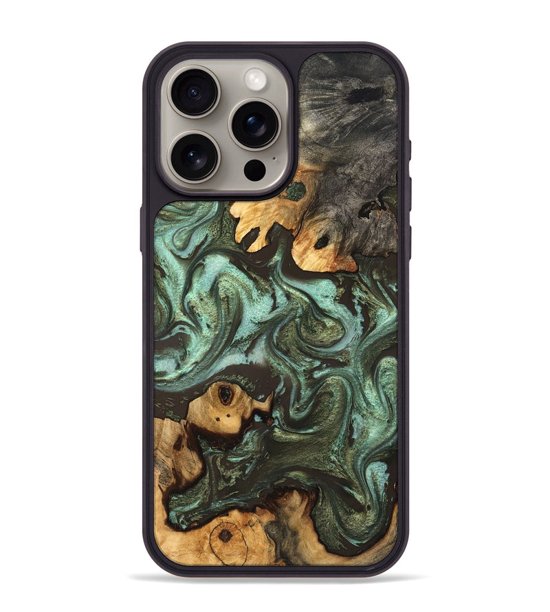 iPhone 15 Pro Max Wood Phone Case - Aldo (Green, 827343)