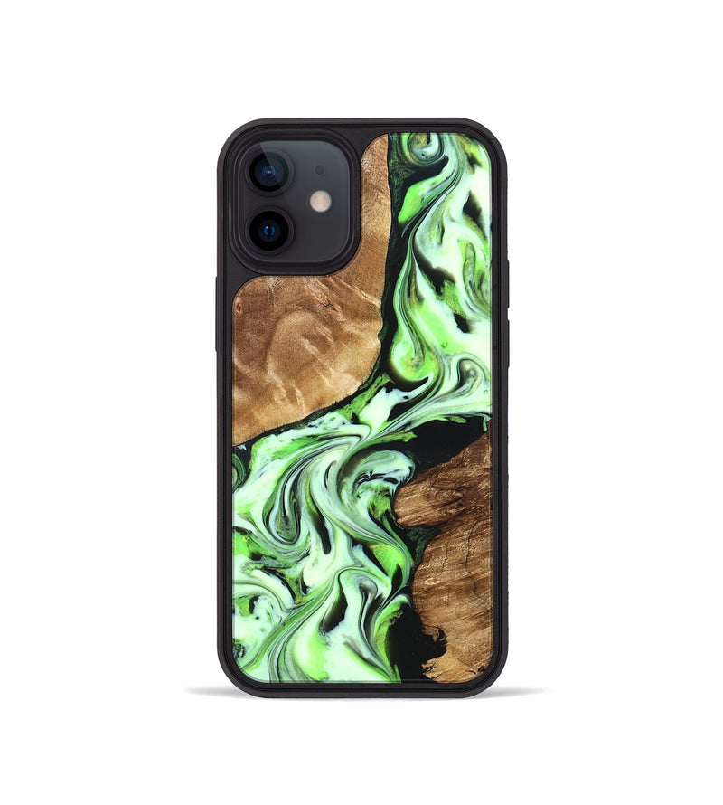 iPhone 12 mini Wood Phone Case - Luther (Green, 827345)