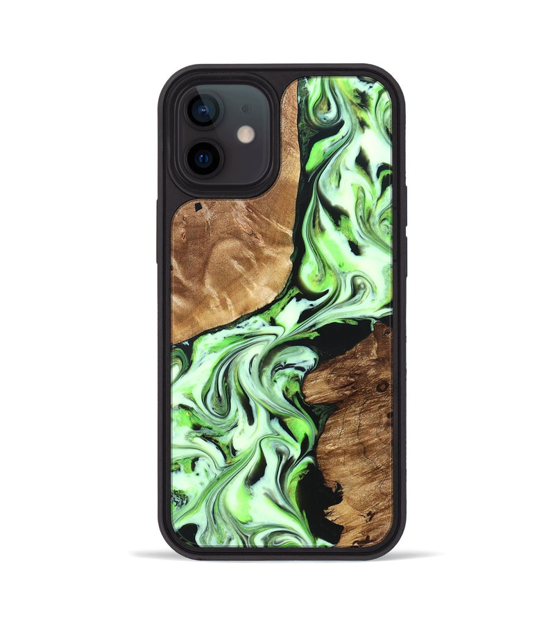 iPhone 12 Wood Phone Case - Luther (Green, 827345)