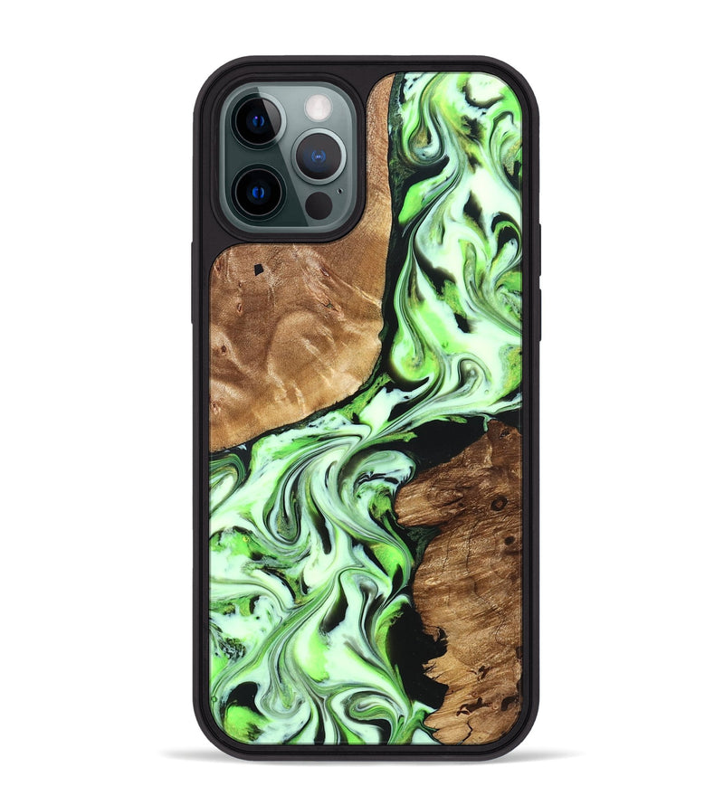 iPhone 12 Pro Max Wood Phone Case - Luther (Green, 827345)