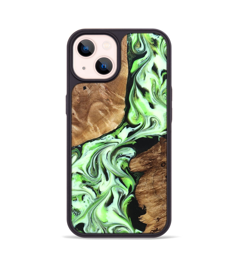 iPhone 14 Wood Phone Case - Luther (Green, 827345)
