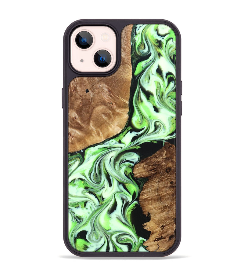 iPhone 14 Plus Wood Phone Case - Luther (Green, 827345)