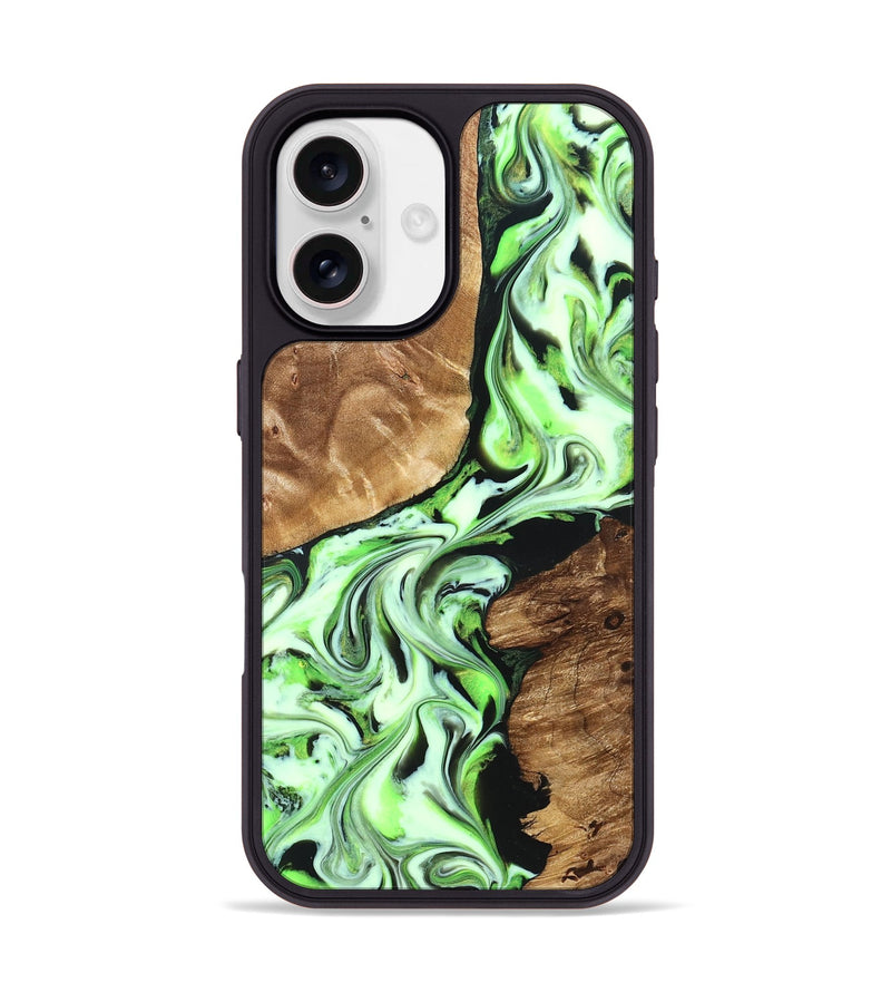 iPhone 17 Wood Phone Case - Luther (Green, 827345)