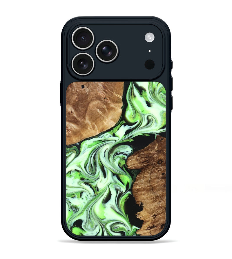 iPhone 17 Pro Max Wood Phone Case - Luther (Green, 827345)