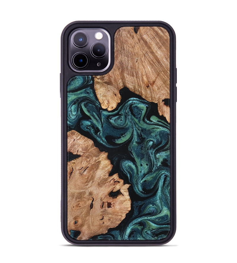iPhone 11 Pro Max Wood Phone Case - Maxwell (Green, 827346)