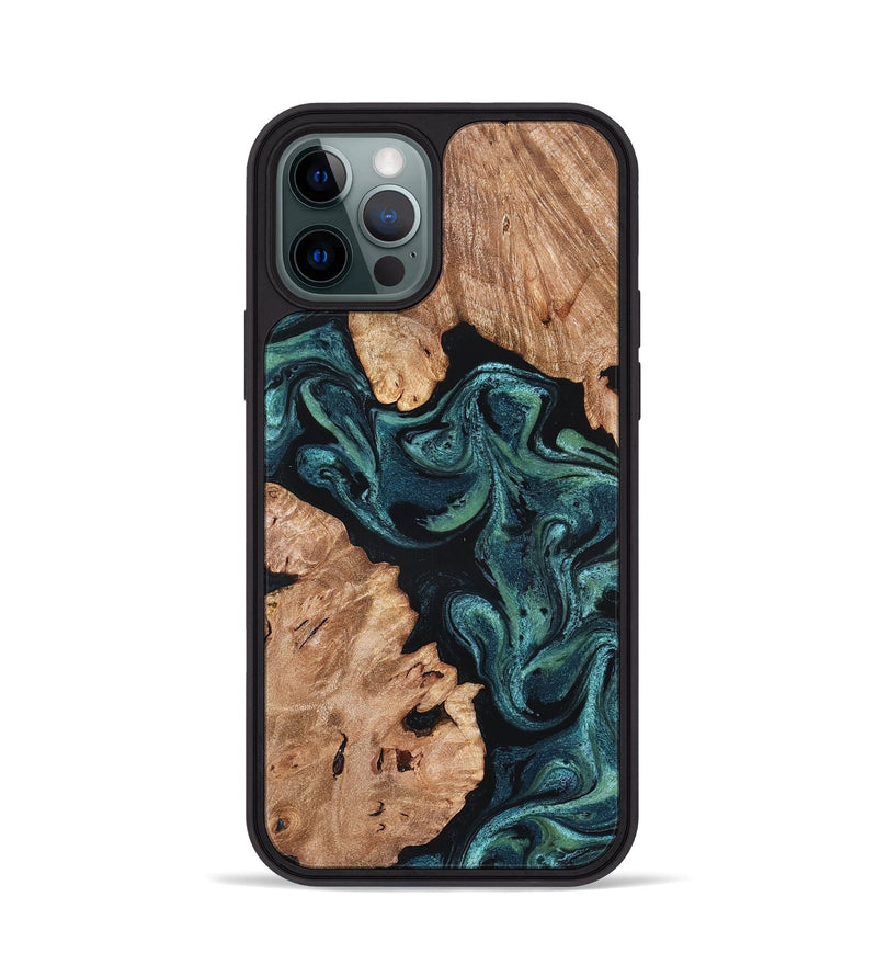 iPhone 12 Pro Wood Phone Case - Maxwell (Green, 827346)