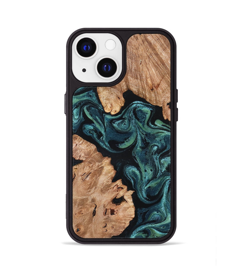 iPhone 13 Wood Phone Case - Maxwell (Green, 827346)