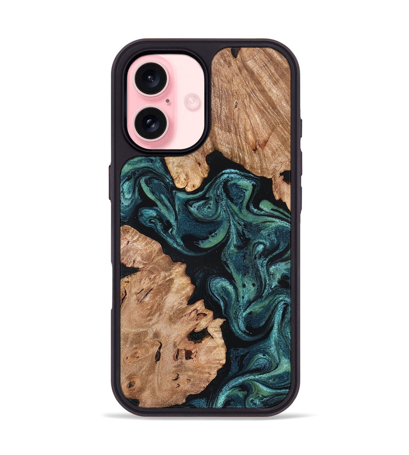iPhone 16 Wood Phone Case - Maxwell (Green, 827346)