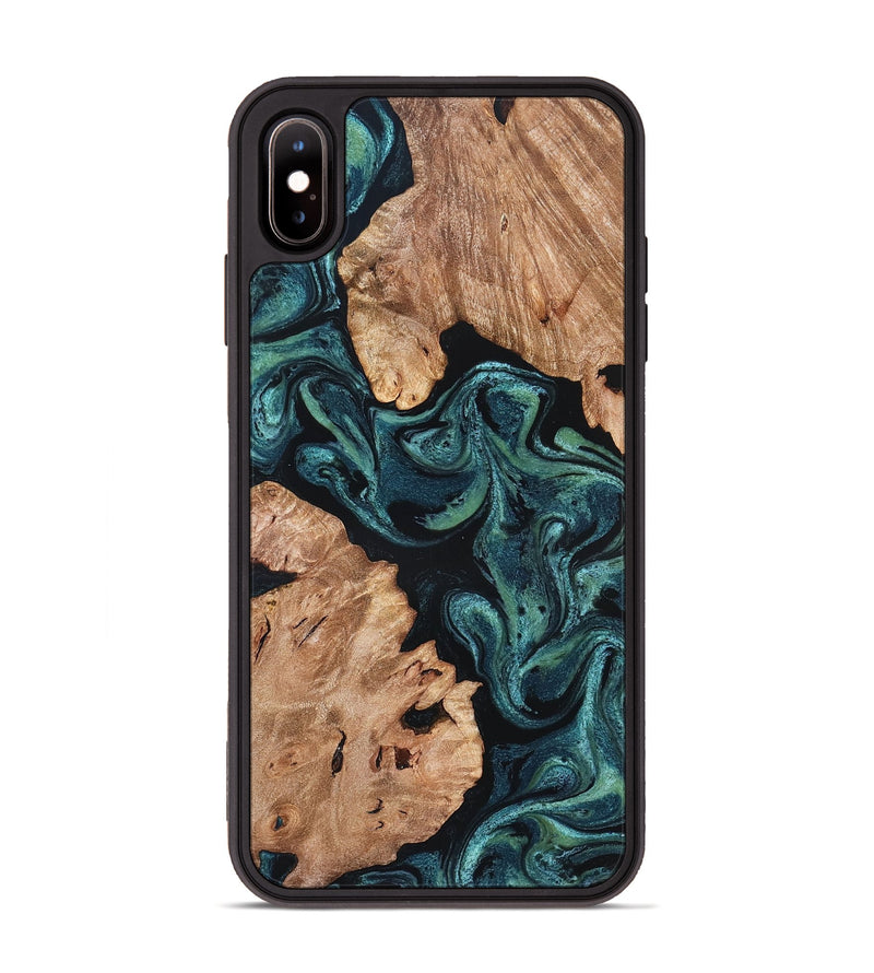 iPhone Xs Max Wood Phone Case - Maxwell (Green, 827346)