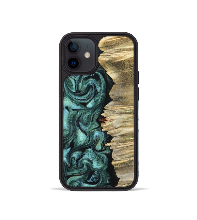 iPhone 12 mini Wood Phone Case - Whitley (Green, 827347)