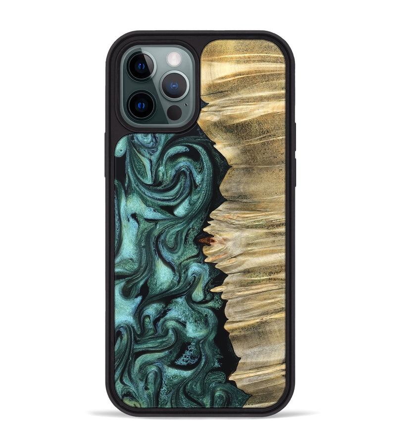 iPhone 12 Pro Max Wood Phone Case - Whitley (Green, 827347)