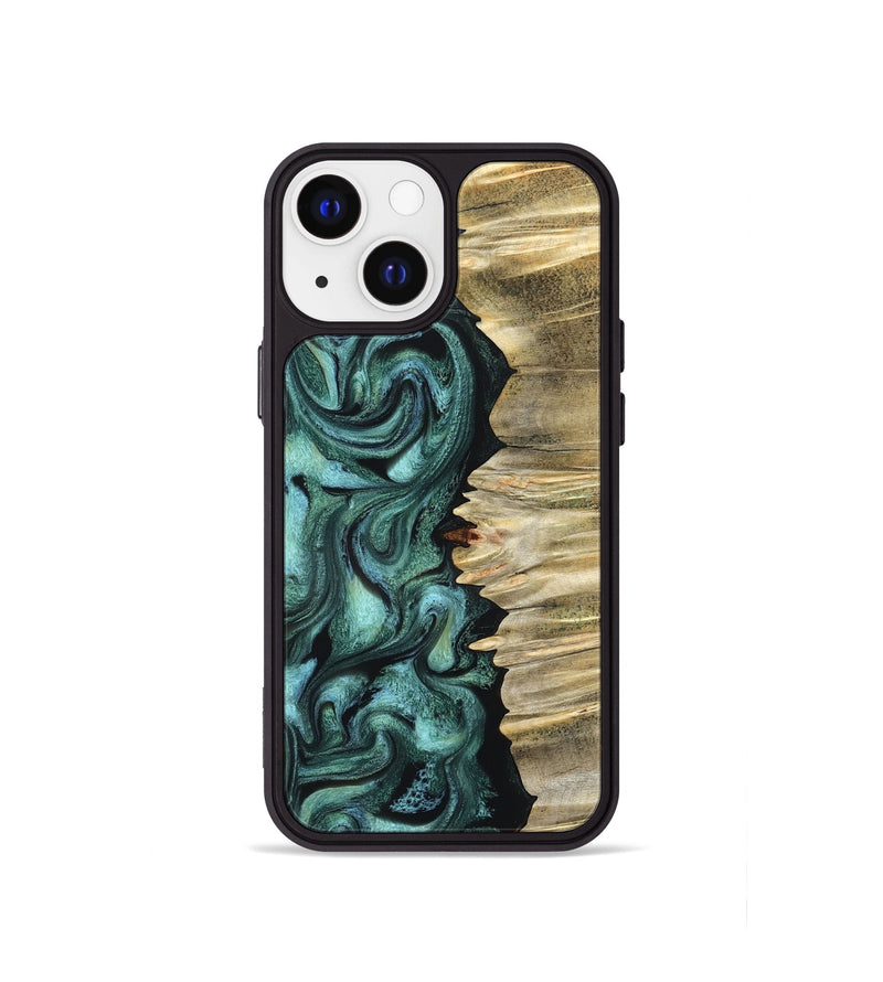 iPhone 13 mini Wood Phone Case - Whitley (Green, 827347)