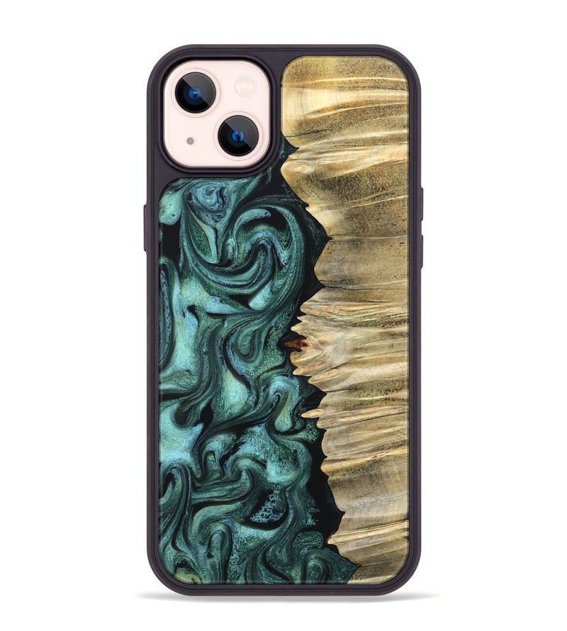 iPhone 14 Plus Wood Phone Case - Whitley (Green, 827347)