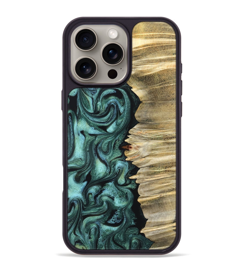 iPhone 16 Pro Max Wood Phone Case - Whitley (Green, 827347)