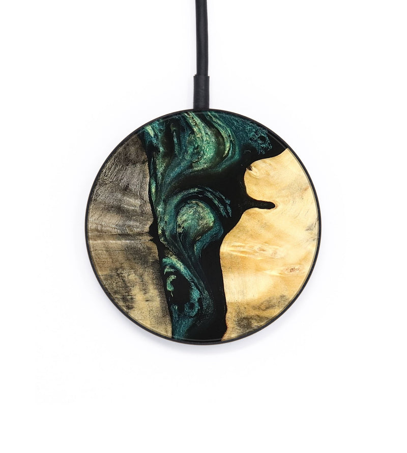 Circle Wood Wireless Charger - Selene (Green, 827348)