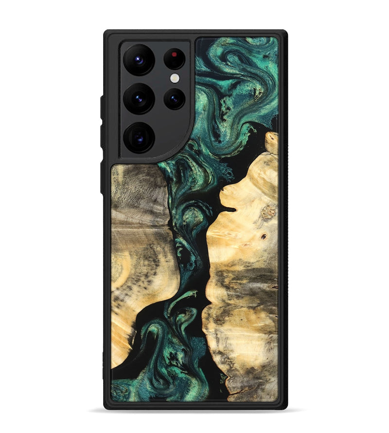 Galaxy S22 Ultra Wood Phone Case - Selene (Green, 827348)